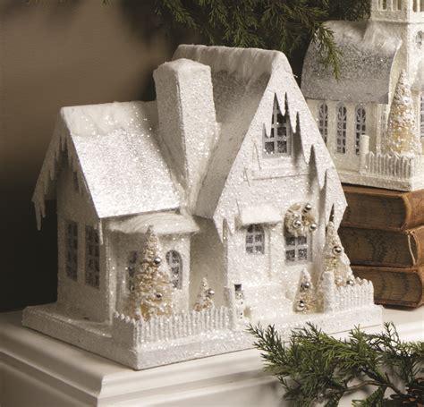 white metal christmas houses|putz christmas houses for sale.